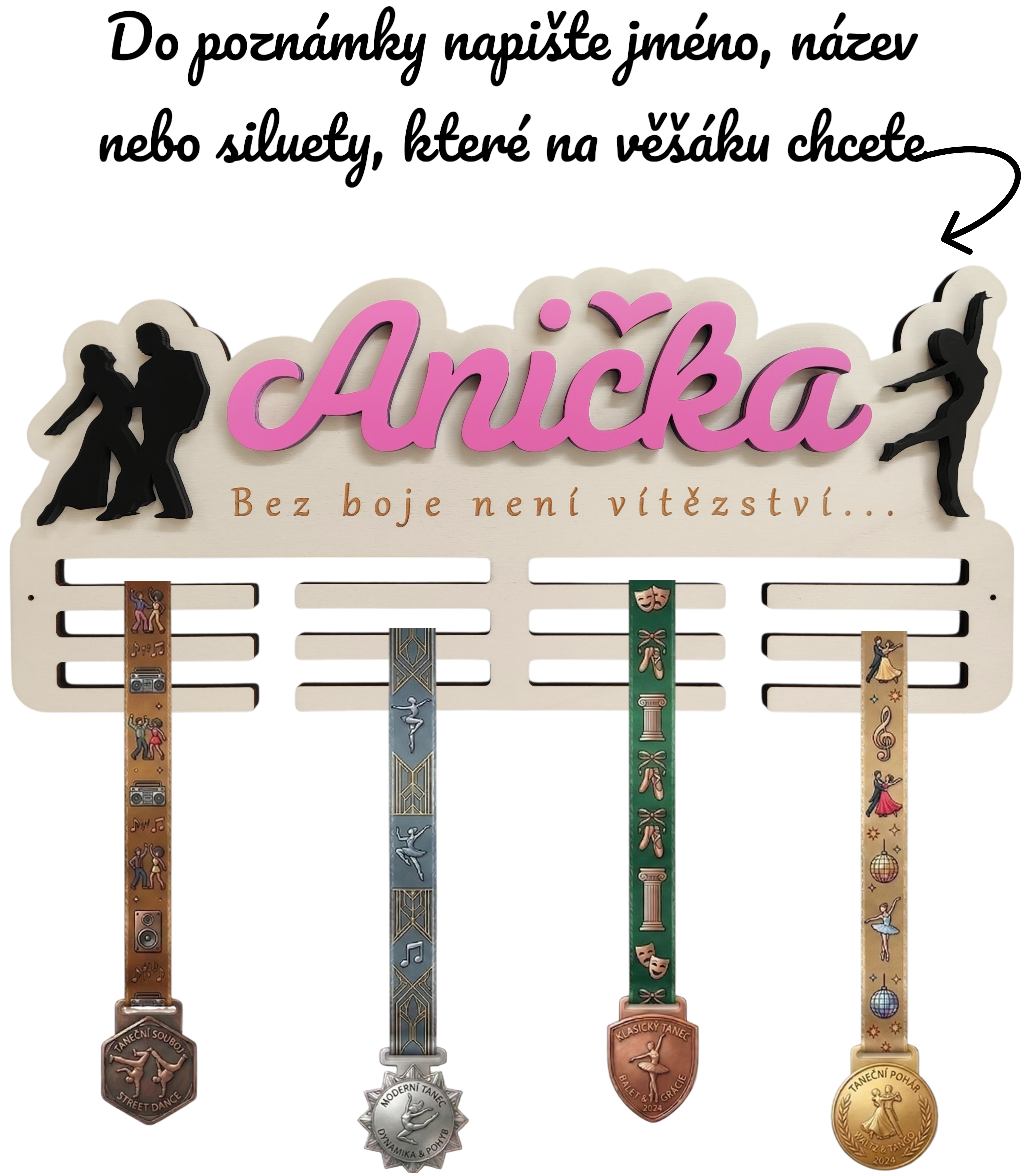 Držák na medaile – tanec